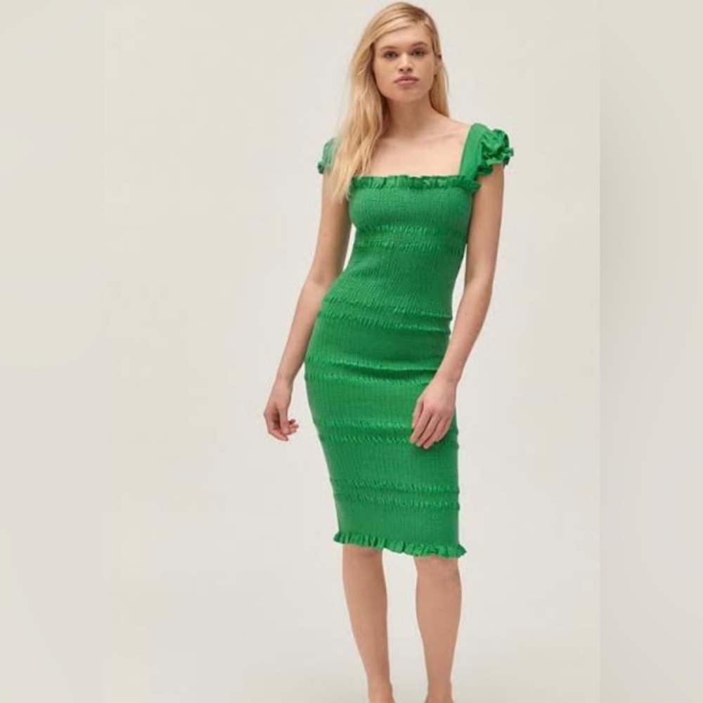 Urban Outfitters Green Midi Bodycon Dress